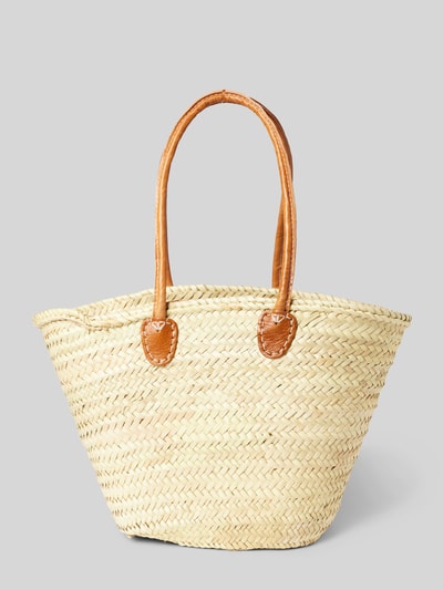 Amabea Strandtasche mit Label-Stitching Sand 4