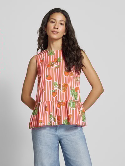 Marc Cain Bluzka z baskinką Koralowy 4