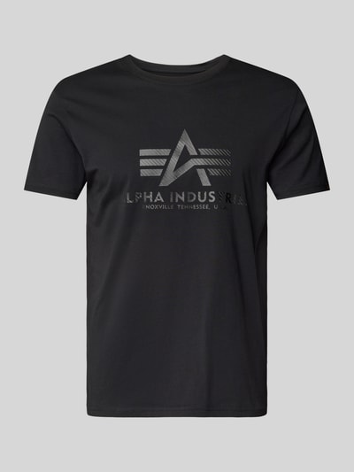 Alpha Industries T-shirt met labelprint Zwart - 2