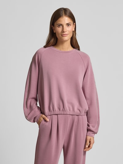 EA7 Emporio Armani Sweatshirt met contraststrepen Rosé - 4