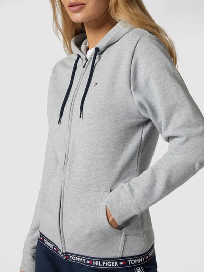 TOMMY HILFIGER Sweatjacke mit Kapuze  Hellgrau Melange 3