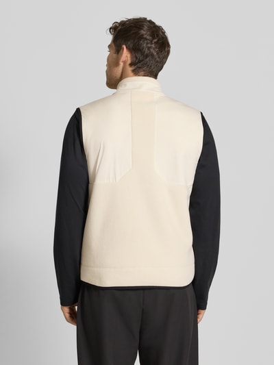 BOSS Green Kamizelka o kroju regular fit z zamkiem błyskawicznym model ‘HOLE SVEEDY’ Beżowy 5