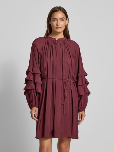 YAS Minikleid aus Viskose-Mix Modell 'TEMURA' Bordeaux 4