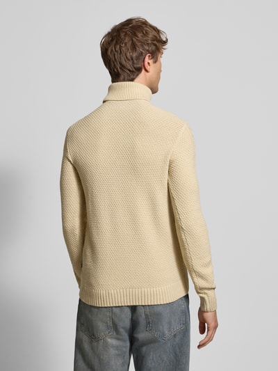 Blend Strickpullover mit Rollkragen Modell 'BASIM' Offwhite 5