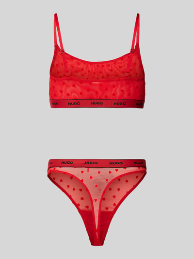 HUGO Bikini-Set mit elastischem Label-Bund Rot 3