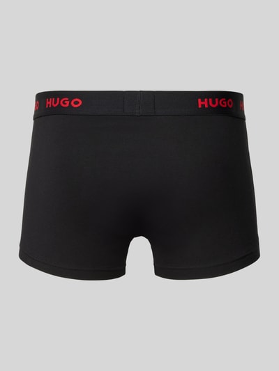 HUGO Trunks mit elastischem Label-Bund im 3er-Pack Black 3