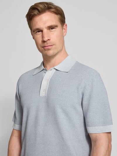 Drykorn Regular fit poloshirt met structuurmotief, model 'TAMIAN' Blauw - 3