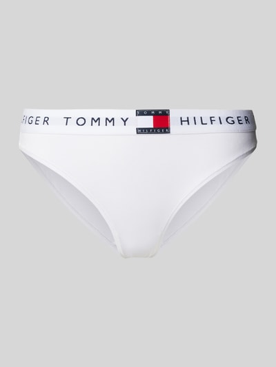 TOMMY HILFIGER Slip aus Baumwoll-Mix mit elastischem Label-Bund Modell 'HERITAGE' Weiss 1