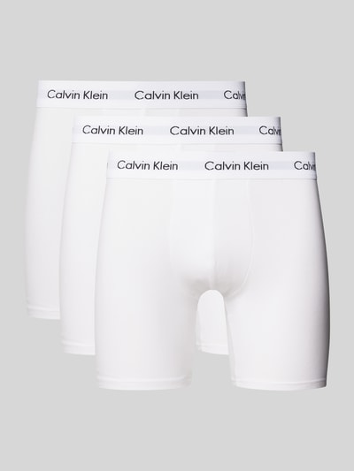 Calvin Klein Underwear Trunks mit Logo-Bund im 3er-Pack Weiss 1