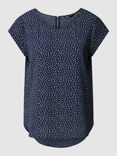 Only Blouseshirt met all-over motief, model 'Vic' Marineblauw - 2