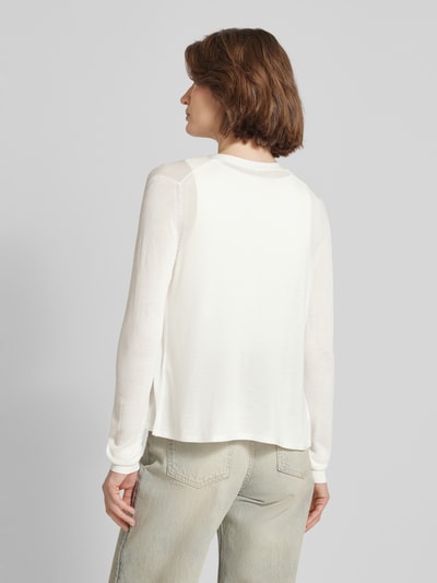 s.Oliver RED LABEL Cardigan met opengewerkte voorkant Offwhite - 5