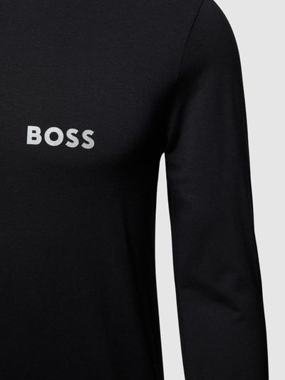 BOSS Shirt met lange mouwen en labelprint Zwart - 2