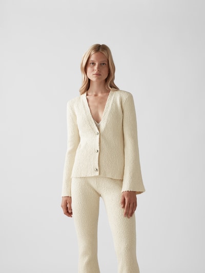 Helmut Lang Cardigan mit V-Ausschnitt Offwhite 4