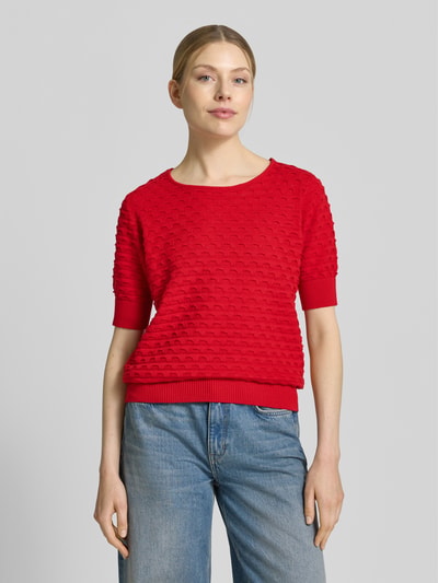 FREE/QUENT Strickpullover mit 1/2-Arm Modell 'Dodo' Rot 4