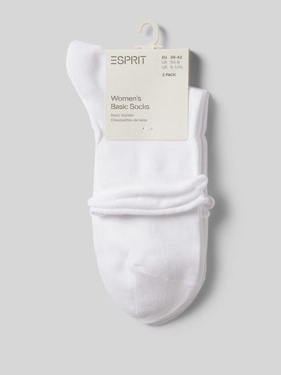 Esprit Socken im unifarbenen Design Modell 'Basic Pure' im 2er-Pack Weiss 3