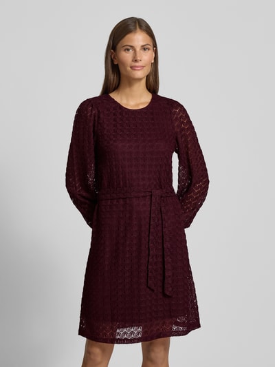 VERO MODA Tailliertes Freizeitkleid in Spitzen-Optik Modell 'BECCA' Bordeaux 4