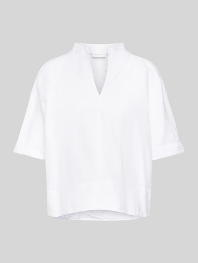 Eterna Bluse mit Kelchkragen Weiss 2