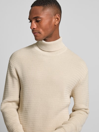 SELECTED HOMME Strickpullover mit Rollkragen Modell 'THEO' Offwhite 3