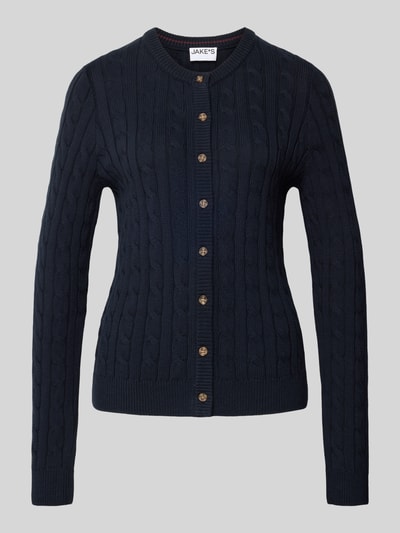 Jake*s Casual Kurtka z dzianiny z listwą guzikową Ciemnoniebieski 2