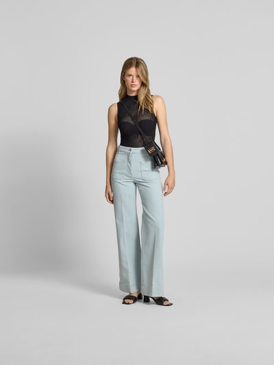 Victoria Beckham Jeans mit Eingrifftaschen Hellblau 1