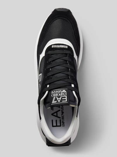 EA7 Emporio Armani Sneakers met contrastgarnering, model 'WADER' Zwart - 3