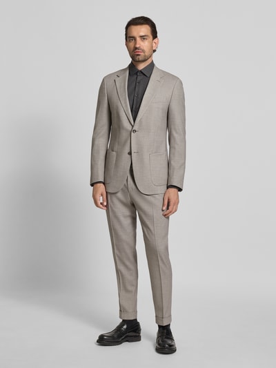Jake*s Slim Fit Business-Hemd mit Knopfleiste Anthrazit 1
