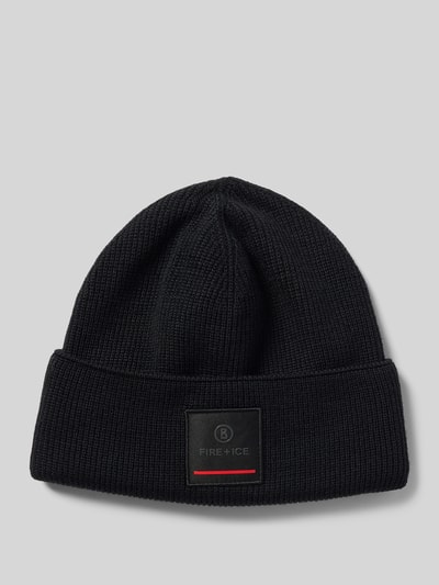 FIRE + ICE Strickmütze aus Schurwoll-Mix Modell 'TAREK' Black 1