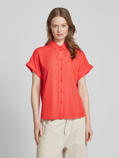 Jake*s Casual Overhemdblouse met knoopsluiting Kersenrood - 4