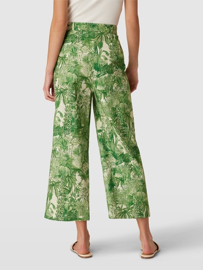 Max Mara Studio Broek met all-over motief, model 'CALERNO' Groen - 5