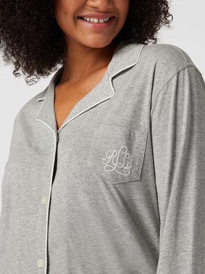 Lauren Ralph Lauren Pyjama met merkstitching Middengrijs - 3