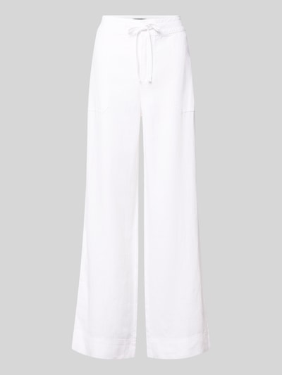 Lauren Ralph Lauren Regular Fit Weite Hose aus reinem Leinen Weiss 2