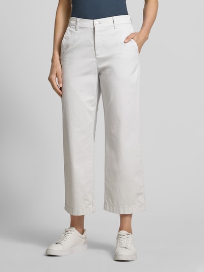 MAC Spodnie capri z lamowanymi kieszeniami z tyłu Jasnoszary 4