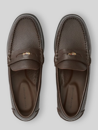 Tommy Hilfiger Loafer aus echtem Rindsleder mit Logo-Detail Dunkelbraun 4