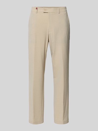 Produktfoto, Hose mit Gesäßtaschen von CG - Club of Gents in Beige aus Material-Mix mit Baumwoll-Anteil, Slim-Fit, Modell 'Orlando'
