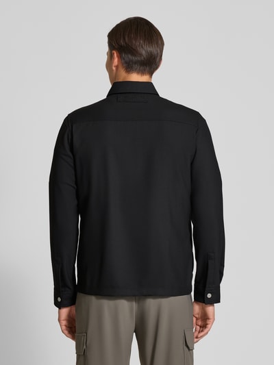 HUGO Regular Fit Hemdjacke mit Reißverschluss Modell 'ENASOZ' Black 5