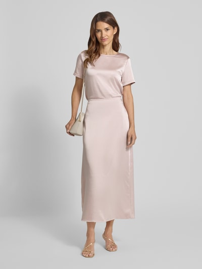 Weekend Max Mara Regular fit T-shirt van satijn en jersey, model 'GILBERT' Lichtroze - 1