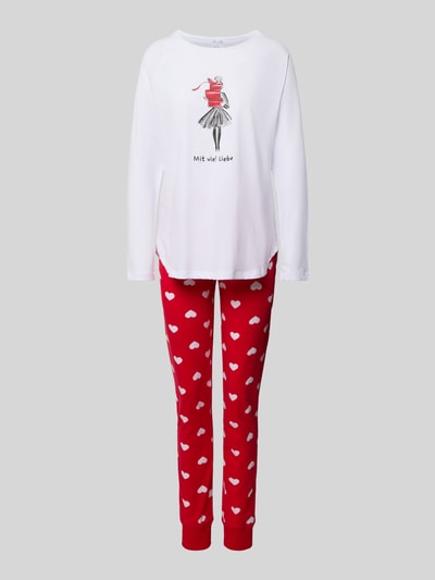 LOUIS & LOUISA Pyjama met motiefprint Rood - 1