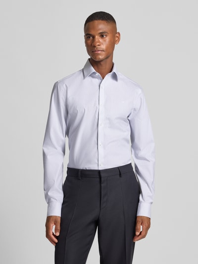 CK Calvin Klein Koszula biznesowa o kroju slim fit z kołnierzykiem typu kent Błękitny 4