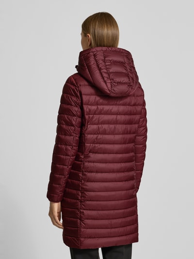 s.Oliver RED LABEL Płaszcz pikowany o kroju shaped fit z kapturem Bordowy 5