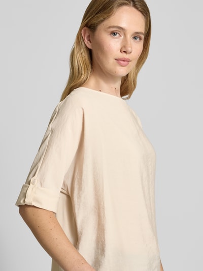 OPUS Relaxed fit blouseshirt met 3/4-mouwen, model 'Sumana' Beige - 3