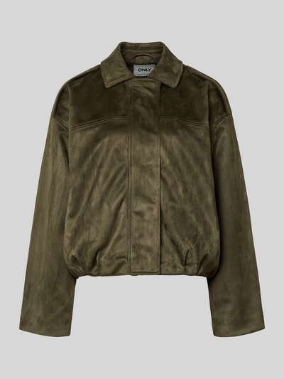 ONLY Regular Fit Blouson in Wildlederoptik Modell 'AMBER' Oliv 2