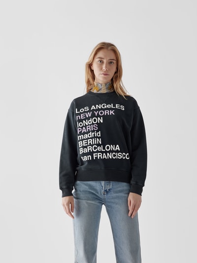 Anine Bing Sweatshirt mit Statement-Print Dunkelgrau 4