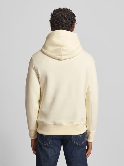 GANT Hoodie met labelstitching en kangoeroezak Offwhite - 5