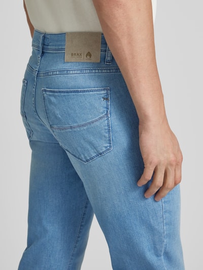 Brax Straight fit jeans met labelpatch, model 'CADIZ' Lichtblauw - 3