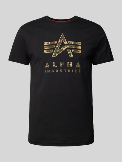 Alpha Industries T-Shirt mit Label-Print Black 1