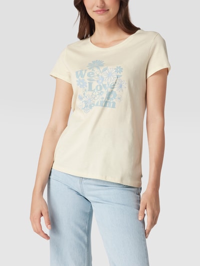 Tom Tailor Denim T-Shirt mit Statement-Print Sand 4