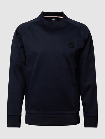 BOSS Sweatshirt mit Label-Badge Modell 'Stadler 82' Marine 1