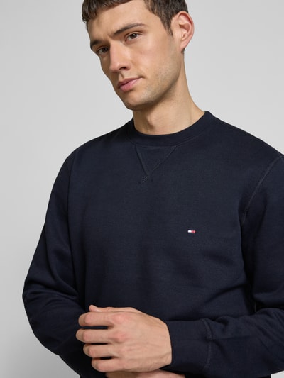 Tommy Hilfiger Sweatshirt met logostitching Marineblauw - 3