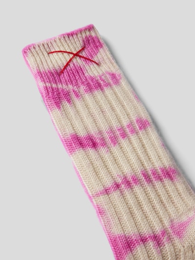 mell-o Socken aus Kaschmir Rosa Melange 2