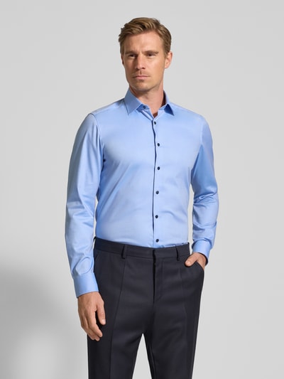 OLYMP Level Five Slim fit zakelijk overhemd met kentkraag Bleu - 4